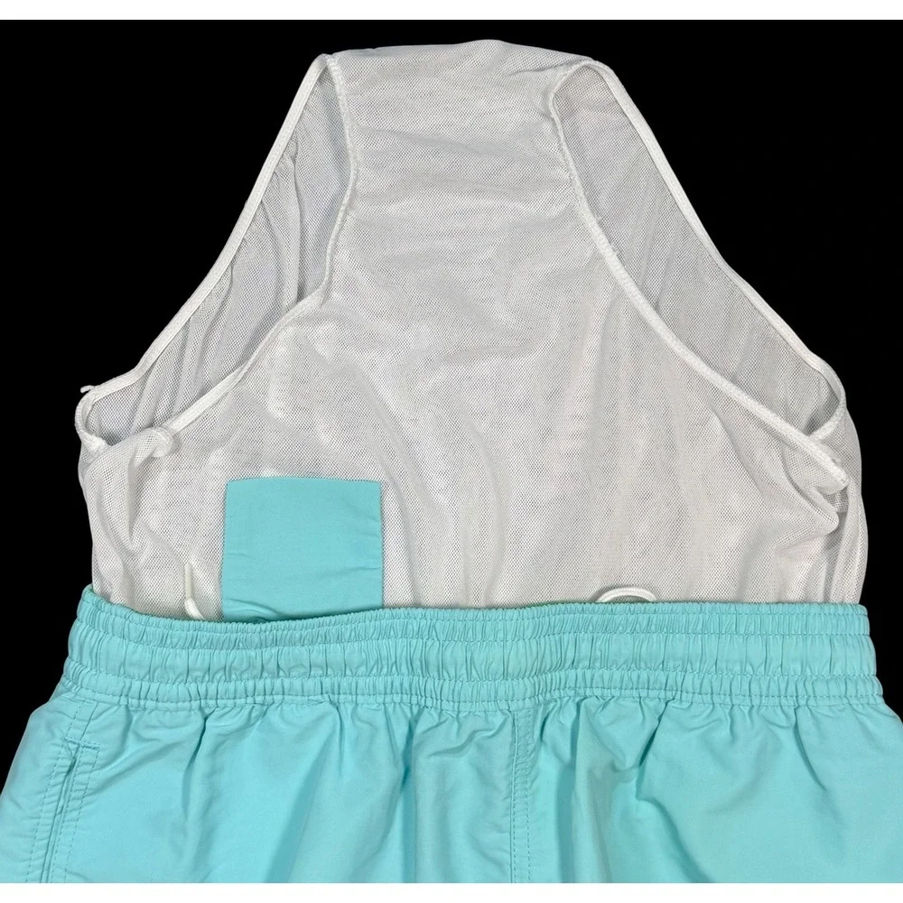 Polo Ralph Lauren Men's Teal Green Mesh Lined Swim Trunks Mid Rise Drawstring M